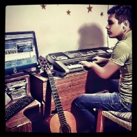 en el studio